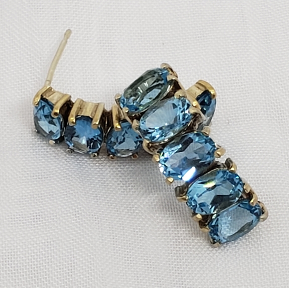 Sterling Jewelry - Vintage Aquamarine Sterling 925 Earrings